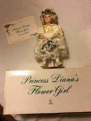 12'' Danbury Mint Princess Diana's Flower Girl Royal Wedding Porcelain Doll