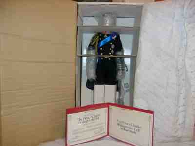 DANBURY MINT PRINCE CHARLES BRIDEGROOM ROYAL WEDDING DOLL WITH STAND COA AND BOX