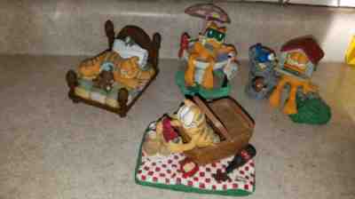 Danbury Mint Garfield Figures Lot Of 5 By Jim Davis 