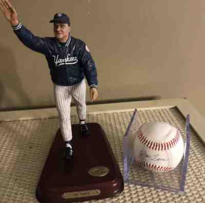 Joe Torre Danbury Mint Figurine And Autograhed Baseball By Joe 