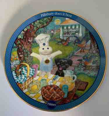 Pillsbury Doughboy Picnic Pick Me Up Porcelain Collector Plate