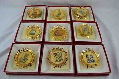 The Hummel Gold Christmas Ornament Collection Brass 30pc Danbury Mint