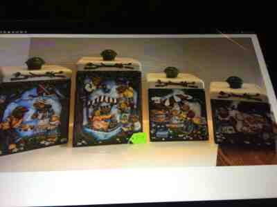 Danbury Mint Boyd's Bears Canister SET of 4 HTF