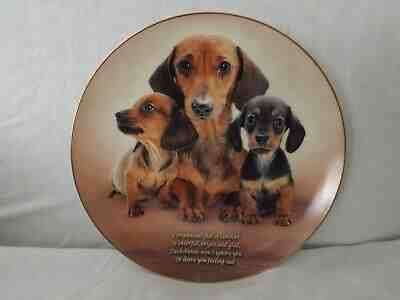 Danbury Mint Cherished Dachshunds COMPANIONS Collector Plate