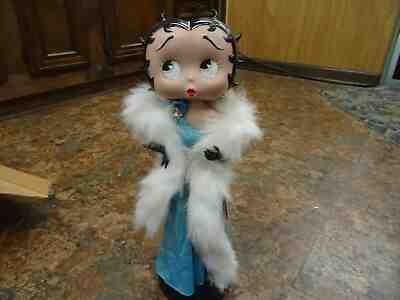 DANBURY MINT RARE BETTY BOOP 2003 PORCELAIN FIGURE DOLL BLUE SEQUIN DRESS