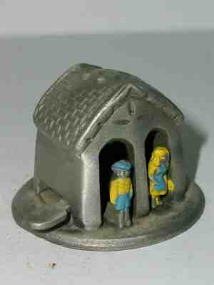 A PEWTER DANBURY MINT "CONVERSATION PIECE" THIMBLE --A WEATHER HOUSE-- T.C.C