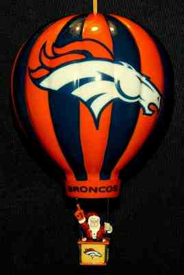 DANBURY MINT ~ DENVER BRONCOS ~ 2003 VICTORY BALLOON CHRISTMAS ORNAMENT