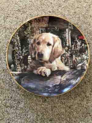 DANBURY MINT "A GOLDEN WELCOME" SIGNED MANDIE HAYWOOD COLLECTOR PLATE #A2136