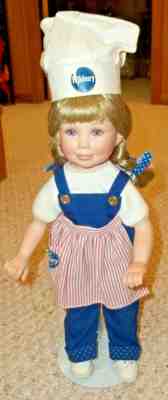 Pillsbury Doughboy Danbury Mint Porcelain Doll - 2002 - Rare - FREE SHIPPING!
