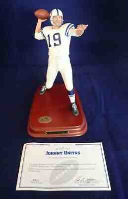 Johnny Unitas Danbury Mint Figurine W/ Certificate Baltimore Colts NOTE