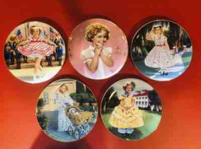 Set of 5 Shirley Temple Collectors Plates - the Danbury Mint