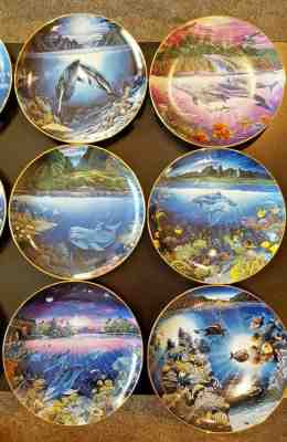 Underwater Paradise Plates, Danbury Mint, Complete Set of 12, N/Mint! w/Cases