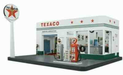 1:24 Danbury Mint replica scale model Vintage TEXACO GAS SERVICE STATION Display
