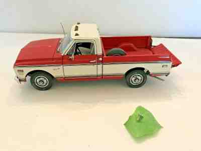 DANBURY MINT RED 1972 CHEVY CHEYENNE DIECAST PICKUP TRUCK 1:24 SCALE