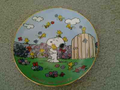 DANBURY MINT SNOOPY & WOODSTOCK Friends are Forever RETIRED LTD NUMBER ED PLATE