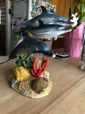 Danbury Mint Mike Atkinson - Coral Companions Dolphins Statue