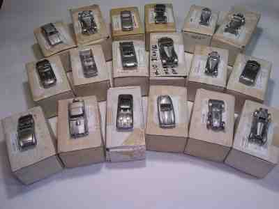 Danbury Mint Classic Sports Cars of the World Complete Set of 18 Pewter Cars