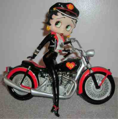 NEW~“Biker Betty” Boop on Motorcycle ~ Rare 1998 ~ Danbury Mint~Never Displayed 