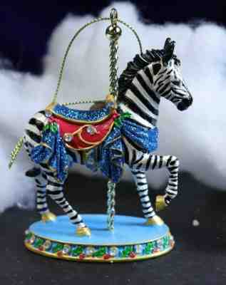Carnival Carousel Zebra Ornament Figurine The Danbury Mint
