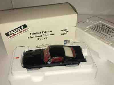 1/24 Diecast Danbury Mint Limited Edition 1965 Ford Mustang GT 2+2 Black Box