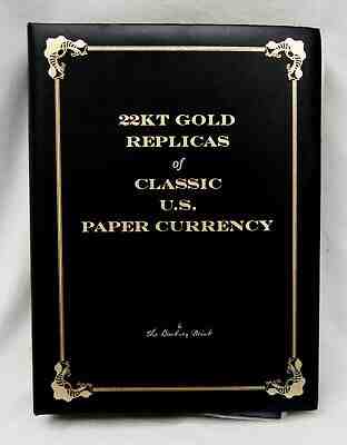 Book of 50 Danbury Mint 22K Gold Replicas of Classic US Currency Complete B2231