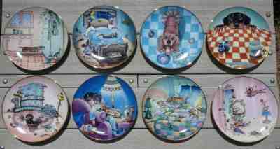 DANBURY MINT ALL 8 PLATES A COMPLETE SET PATTERSON DACHSHUND PLATES ALL # A6210
