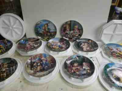 LOT OF 11 M.J. HUMMEL GOEBEL LITTLE COMPANIONS DANBURY MINT COLLECTOR PLATES 8"