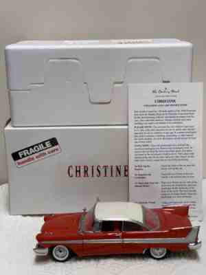 1:24 VINTAGE DANBURY MINT 1958 CHRYSLER PLYMOUTH FURY CHRISTINE CAR  W/ BOX