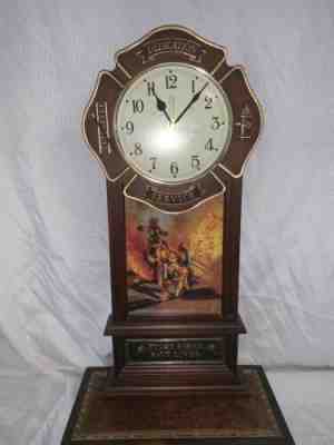 DANBURY Mint - THE FIREFIGHTERS CLOCK - Fight Fires Saves Lives Dedication