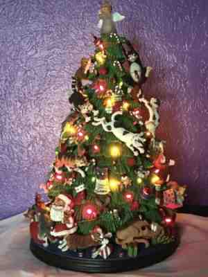 VTG-Danbury Mint "Comical Cats" Light Up Christmas Tree Gary Patterson Decor 