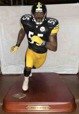 JOEY PORTER DANBURY MINT SIGNED FIGURINE PITTSBURGH STEELERS FIGURE STATUE