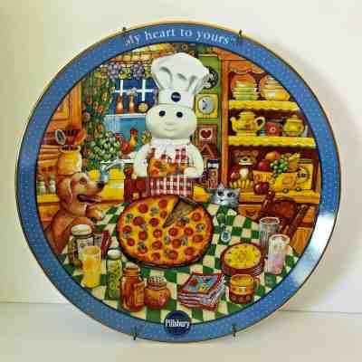 Pillsbury Doughboy Danbury Mint Plate Pizza Party Baking Buddies Bill Bell