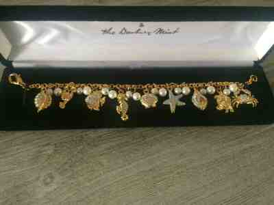 Danbury Mint Treasures of the Sea Charm Bracelet NWOT Original Velvet Case