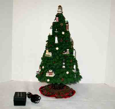 RETIRED DANBURY MINT 1999 LIGHTHOUSE CHRISTMAS TREE 18" TALL