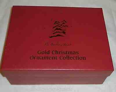 DANBURY MINT 1987 GOLD HOLIDAY ORNAMENTS, COMPLETE SET OF 12 IN BOX, 23KT, NICE!