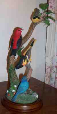 DANBURY MINT 2001 NATIONAL GEOGRAPHIC "SUMMER SERENADE" BIRD FIGURINE  