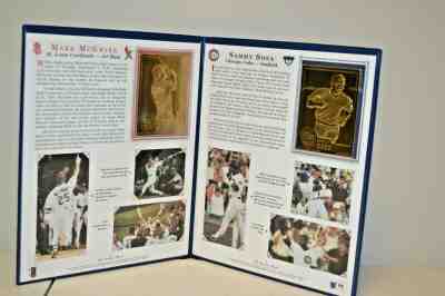 MARK McGWIRE/SAMMY SOSA Danbury Mint 1998 22k GOLD CARD SET Home Run Record