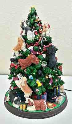 Cocker Spaniel Christmas Tree Danbury Mint 12'' Lights