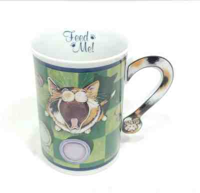 Comical Cats "Feed Me!" Coffee Mug by Gary Patterson  Danbury Mint 