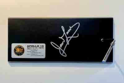 Jim Lovell Apollo 13 Signed Danbury Mint Base With Slightly Damaged Models.