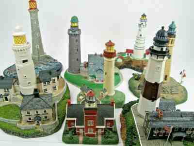 9 Danbury Mint Spoontiques Gen Z Lefton Lighthouses VGC
