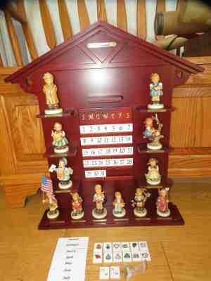 Hummel Figurines Danbury Mint Perpetual Calendar w/ Figurines