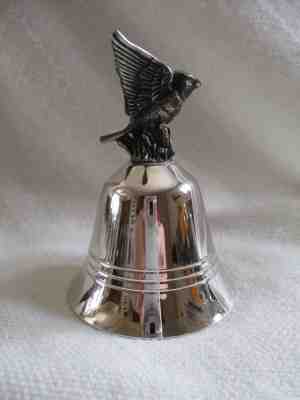 Danbury Mint Skylark Silverplated Songbird Bell 