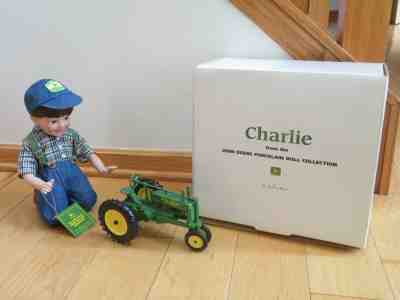 Charlie Tractor John Deere Porcelain Doll Collection Danbury Mint w/ Box (Y349)