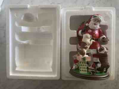 Danbury Mint  English Bulldog  Santa’s Little Bulldogs   Figurine Christmas Rare