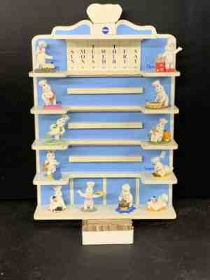 Pillsbury Dough Boy Perpetual Calendar w/ 12 Figurines Danbury Mint 1997