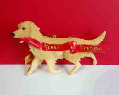 Danbury Mint SEASON'S GREETINGS A Golden Retriever Holiday Christmas Ornament 