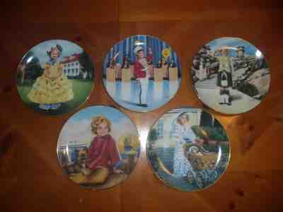 Shirley Temple Danbury Mint 8" Collector Plates A1723 Lot of 5