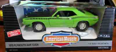 Ertl - 1:18 Scale American Muscle - 1970 PLYMOUTH AAR CUDA - New In Box & MINT
