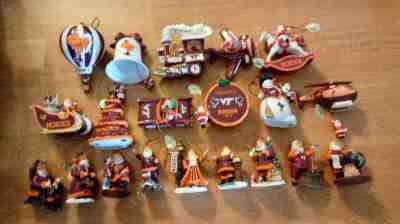 Danbury Mint and Memory Company Virginia Tech Christmas Ornaments Lot